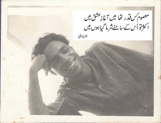 Portrait of Jaun Elia