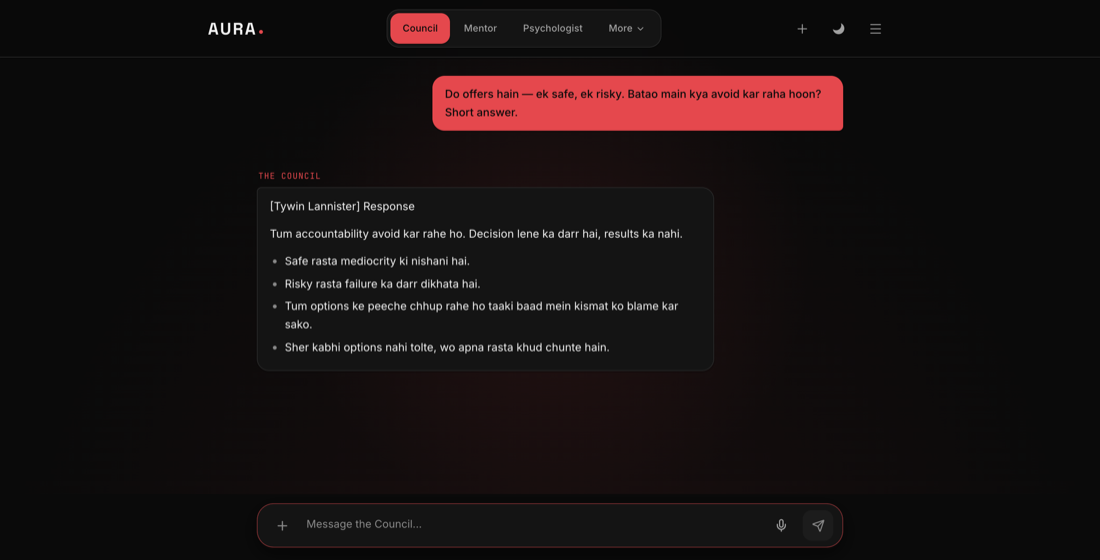 The Council on a desktop browser